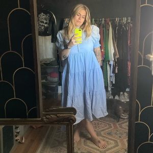 WhoWhatWear Cotton Tiered Dress